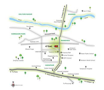 Project Image of 1663 Sq.ft 3 BHK Apartment / Flat for sale in Mundhwa for Rs. 13500000