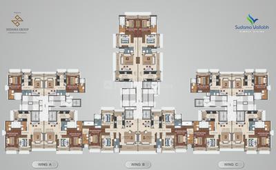 Project Image of 467.0 - 1605.56 Sq.ft 1 BHK Apartment for buy in Sudama Vallabh Wing A B C
