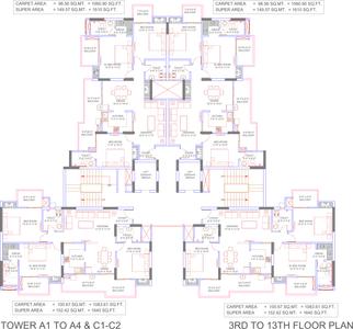 Project Image of 1195.0 - 1640.0 Sq.ft 2 BHK Apartment for buy in Omega Windsor Greens Phase 1