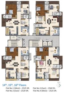 Project Image of 1881.0 - 1958.0 Sq.ft 3 BHK Apartment for buy in Lansum Square