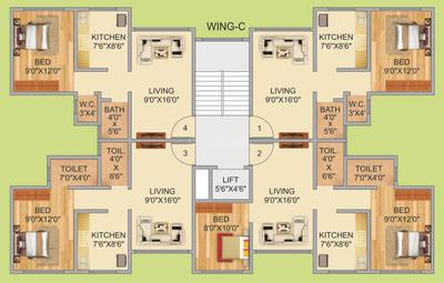 Project Image of 262.0 - 635.0 Sq.ft 1 RK Apartment for buy in Shobha Shyam Regency