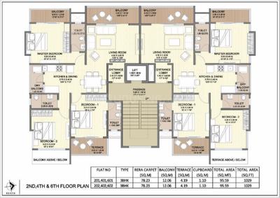Project Image of 842.06 - 842.28 Sq.ft 3 BHK Apartment for buy in Ams Swaroop Enclave