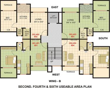 Project Image of 363.0 - 624.0 Sq.ft 1 BHK Apartment for buy in Shrinath Anand Homes Wing A B C