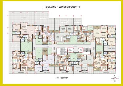 Project Image of 568.98 - 850.99 Sq.ft 2 BHK Apartment for buy in Windsor County Phase IV Wing H