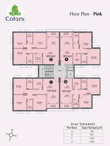 Project Image of 920.0 - 1320.0 Sq.ft 2 BHK Apartment for buy in Aster Purti Colours