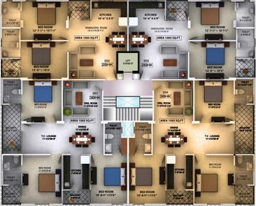 Project Image of 1005.0 - 1565.0 Sq.ft 2 BHK Apartment for buy in Safe Parkwoods