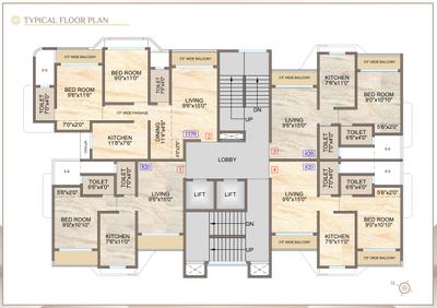Project Image of 1050 Sq.ft 2 BHK Apartment / Flat for sale in Mira Road East for Rs. 11000000