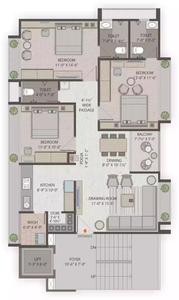 Project Image of 974.0 - 1962.0 Sq.ft 3 BHK Apartment for buy in Raajpearl Royal
