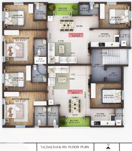 Project Image of 1464.0 - 1521.0 Sq.ft 3 BHK Apartment for buy in Khurinji The Orchid