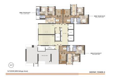 Project Image of 750.0 - 1098.0 Sq.ft 2 BHK Apartment for buy in Asmi Legacy