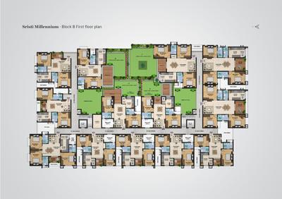 Project Image of 957.0 - 1615.0 Sq.ft 2 BHK Apartment for buy in Sristi Millennium