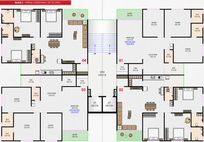 Project Image of 1113.42 - 1185.97 Sq.ft 3 BHK Apartment for buy in Shreeji Shreedhar Parisar