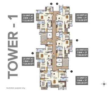 Project Image of 1096.0 - 1711.0 Sq.ft 2 BHK Apartment for buy in High Life Towers