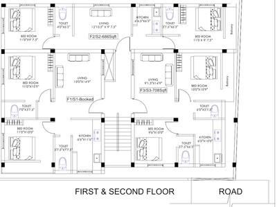 Project Image of 672.0 - 790.0 Sq.ft 2 BHK Apartment for buy in Swarna Adarsh Resident