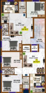 Project Image of 764.0 - 933.0 Sq.ft 2 BHK Apartment for buy in Bharathi Sai Petals