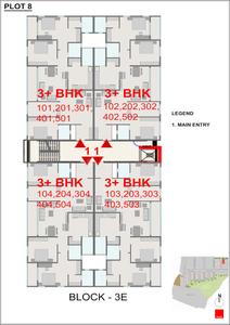 Project Image of 675.76 - 793.62 Sq.ft 3 BHK Apartment for buy in Meera Shantivanam Phase 3 Plot 8