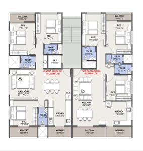 Project Image of 0.0 - 1850.0 Sq.ft 3 BHK Apartment for buy in Swastik Galaxy
