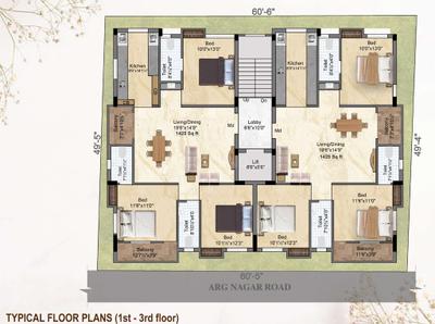 Project Image of 0.0 - 1425.0 Sq.ft 3 BHK Apartment for buy in Priya Mullai