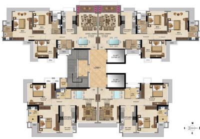 Project Image of 771.0 - 1145.0 Sq.ft 2 BHK Apartment for buy in Wadhwa Amar Jiwan