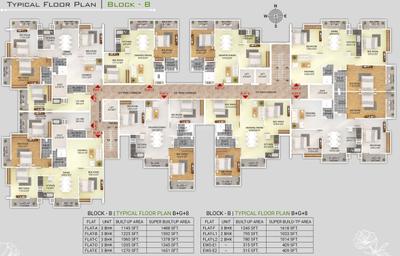 Project Image of 389.0 - 1970.0 Sq.ft 1 BHK Apartment for buy in M Tech Raja Royal Retreat Block A B & C