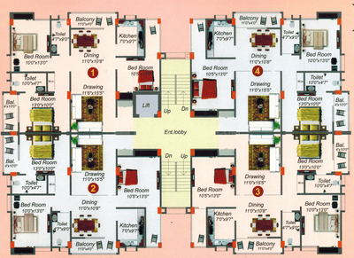 Project Image of 1020.0 - 1425.0 Sq.ft 2 BHK Apartment for buy in Aparna Mansion