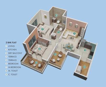Project Image of 456.07 - 540.0 Sq.ft 1 BHK Apartment for buy in Radhika Srinivasa