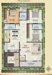 Project Image of 0.0 - 2200.0 Sq.ft 3 BHK Apartment for buy in Sri Ram Elite