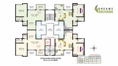 Project Image of 633.0 - 732.0 Sq.ft 1 BHK Apartment for buy in Dreams Rachana