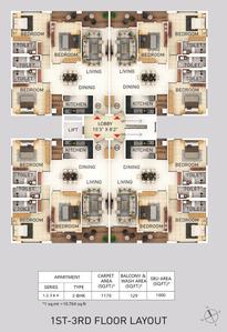 Project Image of 0.0 - 1179.0 Sq.ft 3 BHK Apartment for buy in Falcon JSP Harmony