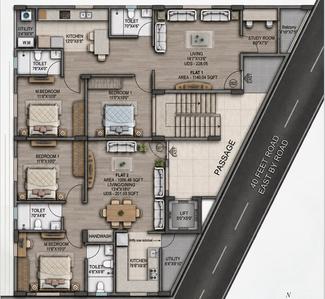 Project Image of 1006.0 - 1140.0 Sq.ft 2 BHK Apartment for buy in Fortune Skyview