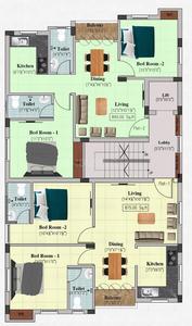 Arjun Park View Square Park View Square Cluster Plan For Typical Floor Plan 1