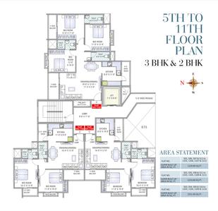 Project Image of 1210.0 - 1625.0 Sq.ft 2 BHK Apartment for buy in Maharshee Nakshatra Apartment