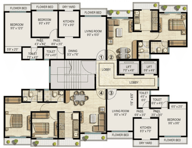 Project Image of 950 Sq.ft 2 BHK Apartment / Flat for sale in Virar West for Rs. 4350000