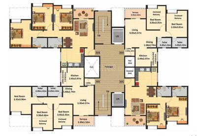 Project Image of 788.0 - 1011.0 Sq.ft 2 BHK Apartment for buy in Nyati Enchante III