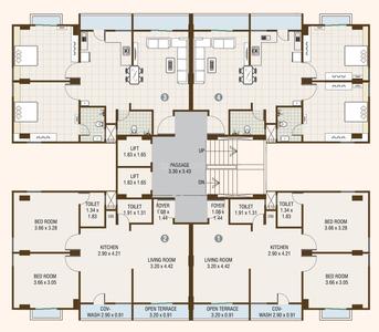 Project Image of 616.34 - 678.45 Sq.ft 2 BHK Apartment for buy in Dhwanit Rutu Orchid