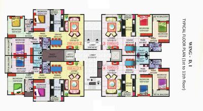 Project Image of 1255.0 - 1500.0 Sq.ft 2 BHK Apartment for buy in Sai Radha Pride