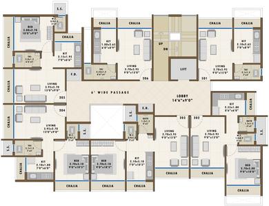 Project Image of 139.72 - 309.46 Sq.ft 1 RK Apartment for buy in Ashiana Pratik Heritage