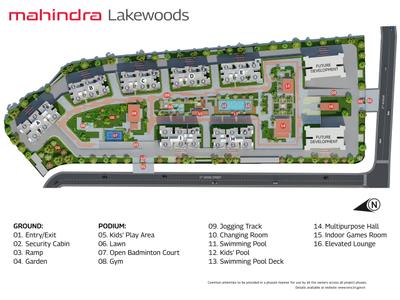 Project Image of 751.22 - 1013.86 Sq.ft 2 BHK Apartment for buy in Mahindra Lakewoods Towers D And E