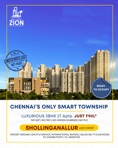 Project Image of 1555.0 - 1650.0 Sq.ft 3 BHK Apartment for buy in BSCPL Bollineni Zion