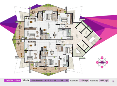 Project Image of 2272.0 - 4696.0 Sq.ft 3 BHK Apartment for buy in Lotus Lotus Adelaide