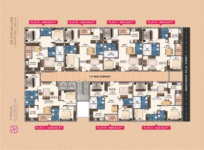 Project Image of 726.03 - 964.02 Sq.ft 2 BHK Apartment for buy in Arjith Allure
