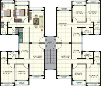 Project Image of 475.0 - 762.0 Sq.ft 1 BHK Apartment for buy in Poddar Samruddhi Hill View