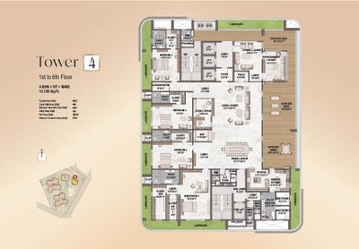 Project Image of 6420 Sq.ft 4 BHK Apartment / Flat for sale in Financial District for Rs. 57138000