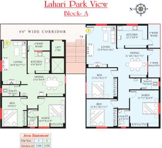 Project Image of 1115.0 - 1540.0 Sq.ft 2 BHK Apartment for buy in Lahari Park View