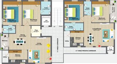 Project Image of 0.0 - 1266.0 Sq.ft 2 BHK Apartment for buy in Rami Reddy Bharavi Residency