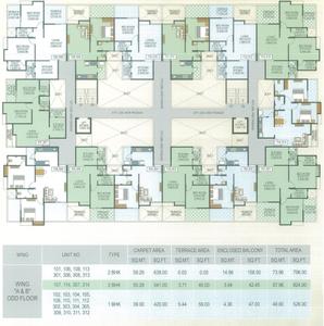 Project Image of 418.0 - 638.0 Sq.ft 1 BHK Apartment for buy in Yogin Belva Project B