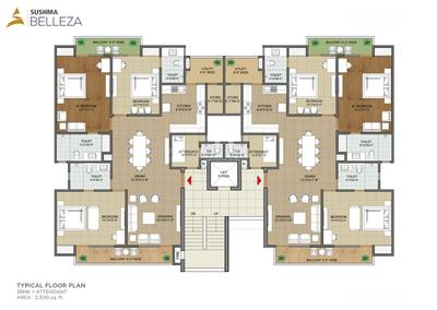 Project Image of 2300.0 - 3400.0 Sq.ft 3 BHK Apartment for buy in Sushma Belleza