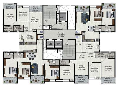Project Image of 837.97 - 1212.99 Sq.ft 2 BHK Apartment for buy in Nyati Emerald I