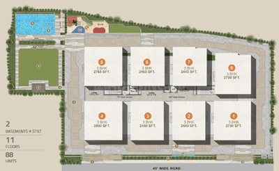 Project Image of 2439.96 - 2800.02 Sq.ft 3 BHK Apartment for buy in Saanvi Altius