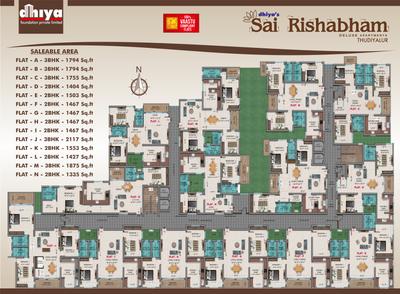 Project Image of 1335.0 - 2117.0 Sq.ft 2 BHK Apartment for buy in Dhiya Sai Rishabham